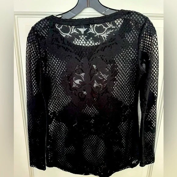 T Collection lace long sleeve top XS - Picture 2 of 4
